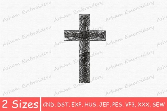 A Designer's Look at the Christian Faith Cross Embroidery Design