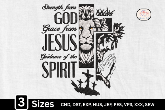 A Designer's Review: The Christian Lion Cross Embroidery File