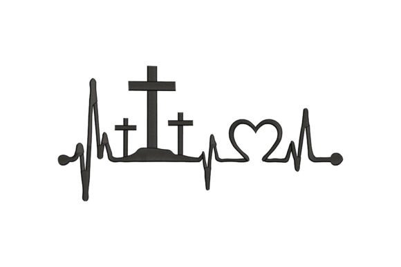 A Seller’s Review: Christian Cross Heartbeat Embroidery Design