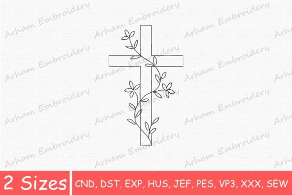 An Elegant Botanical Cross for Faith and Craft