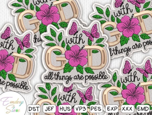 An Embroidery Designer's Review of Floral Christian Quote Embroidery
