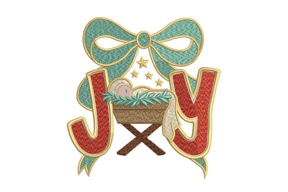 Charming Joy Baby Jesus Christmas Bow