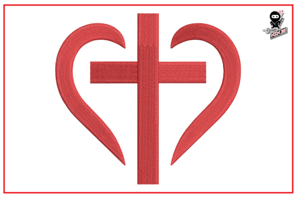 Christian Cross in Heart: A Symbol of Faith and Love