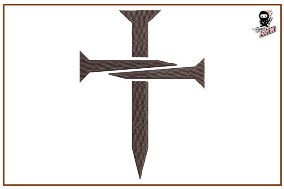 Christian Cross out of Nails: A Faithful Embroidery