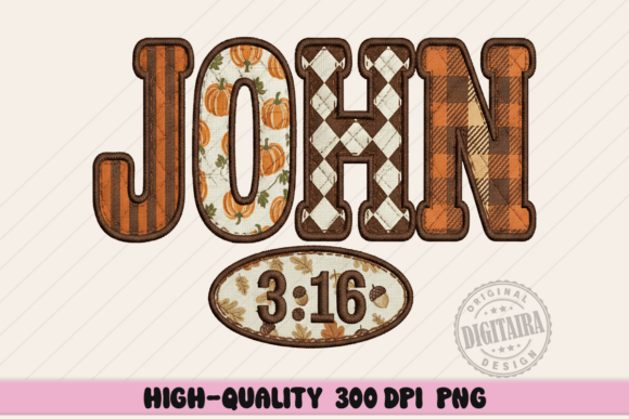 Christian John 3:16 Faux Embroidery PNG Review