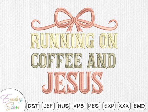 Embroidery Review: Running on Coffee and Jesus