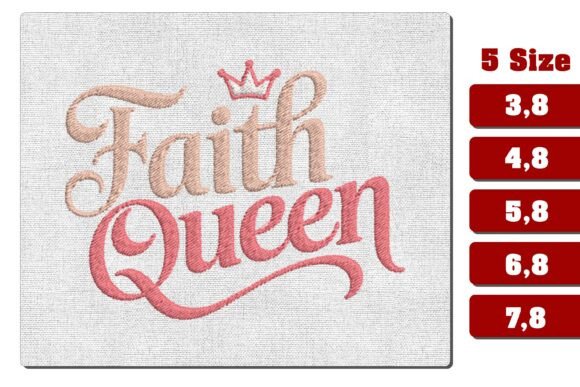 Faith Queen Embroidery: A Cozy Keepsake Design