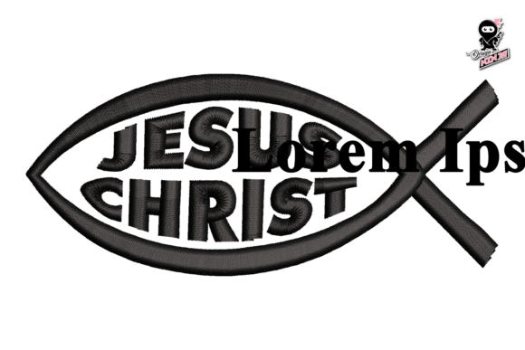 Jesus Christ Fish: A Classic Embroidery Design