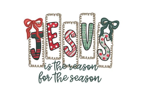 Jesus is the Reason for Stylish Christmas Embroidery
