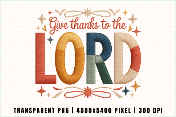 Review: Give Thanks Christian Embroidery PNG
